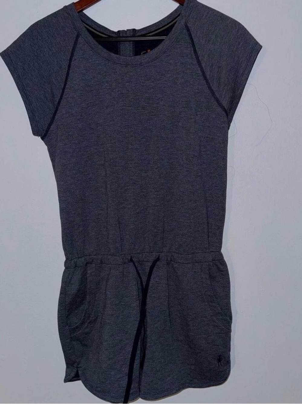 Smartwool Active Reset Merino Wool Blend Shorts Romper - Charcoal Gray - Size M